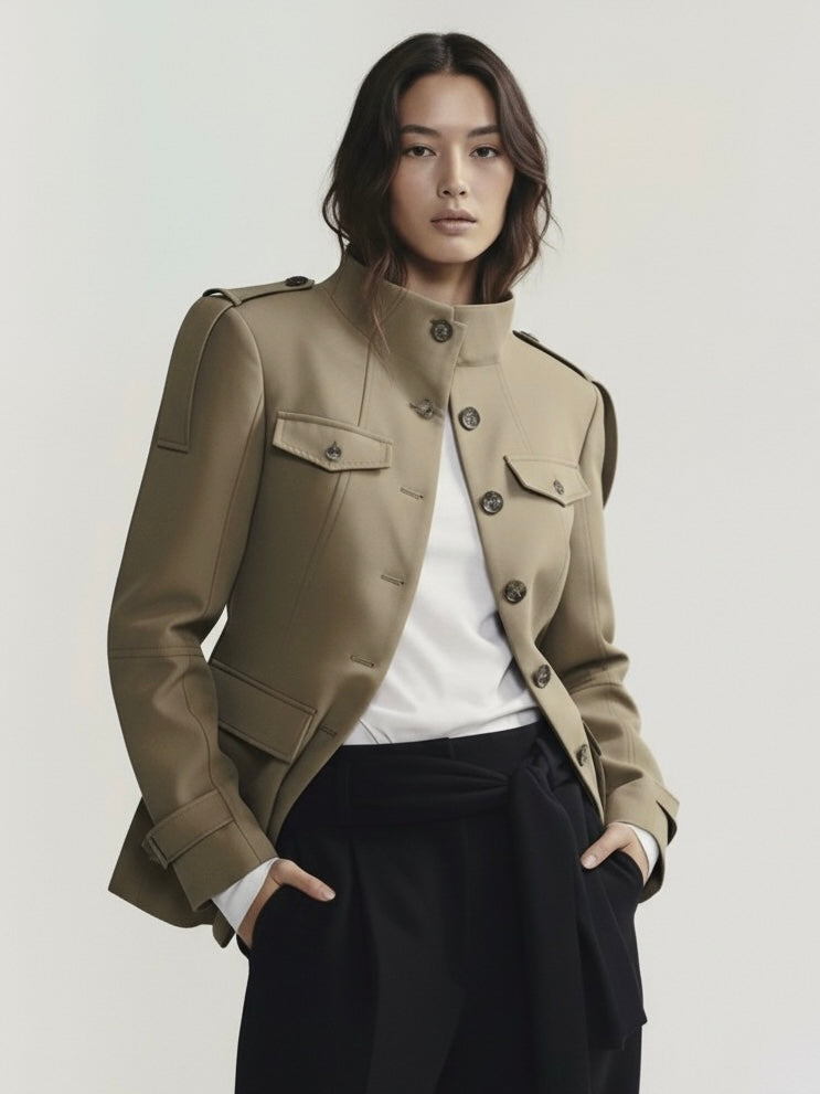 Florence | Structured Button-Up Cotton Jacket