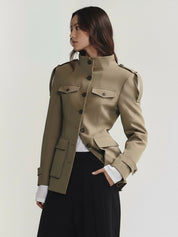 Florence | Structured Button-Up Cotton Jacket