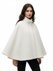 Willow | Textured Wool Cape Jacket