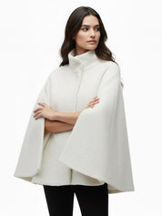 Willow | Textured Wool Cape Jacket