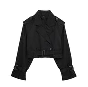 Lylah | Cropped Belted Trench Coat