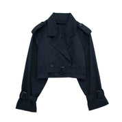 Lylah | Cropped Belted Trench Coat