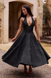 Esmeralda | Halter Sleeveless Midi Dress (Buy 1, Get 1 Free)