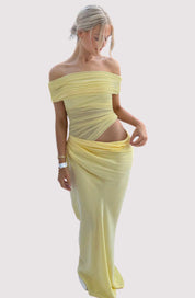 Maisy | Off-Shoulder Mesh Maxi Dress