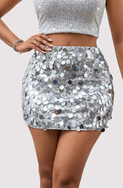 Babi | Mirror Shine Mini Skirt