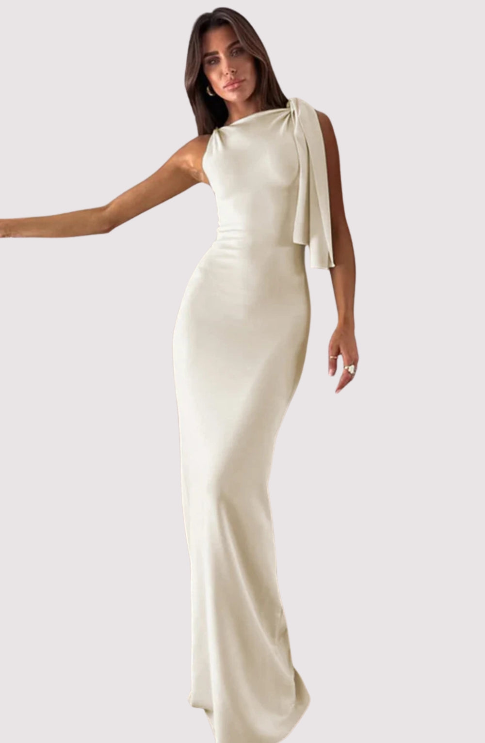 Emily | Shoulder Tie Midi Dress