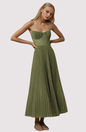 Hayley | Bustier Sleeveless Midi Dress