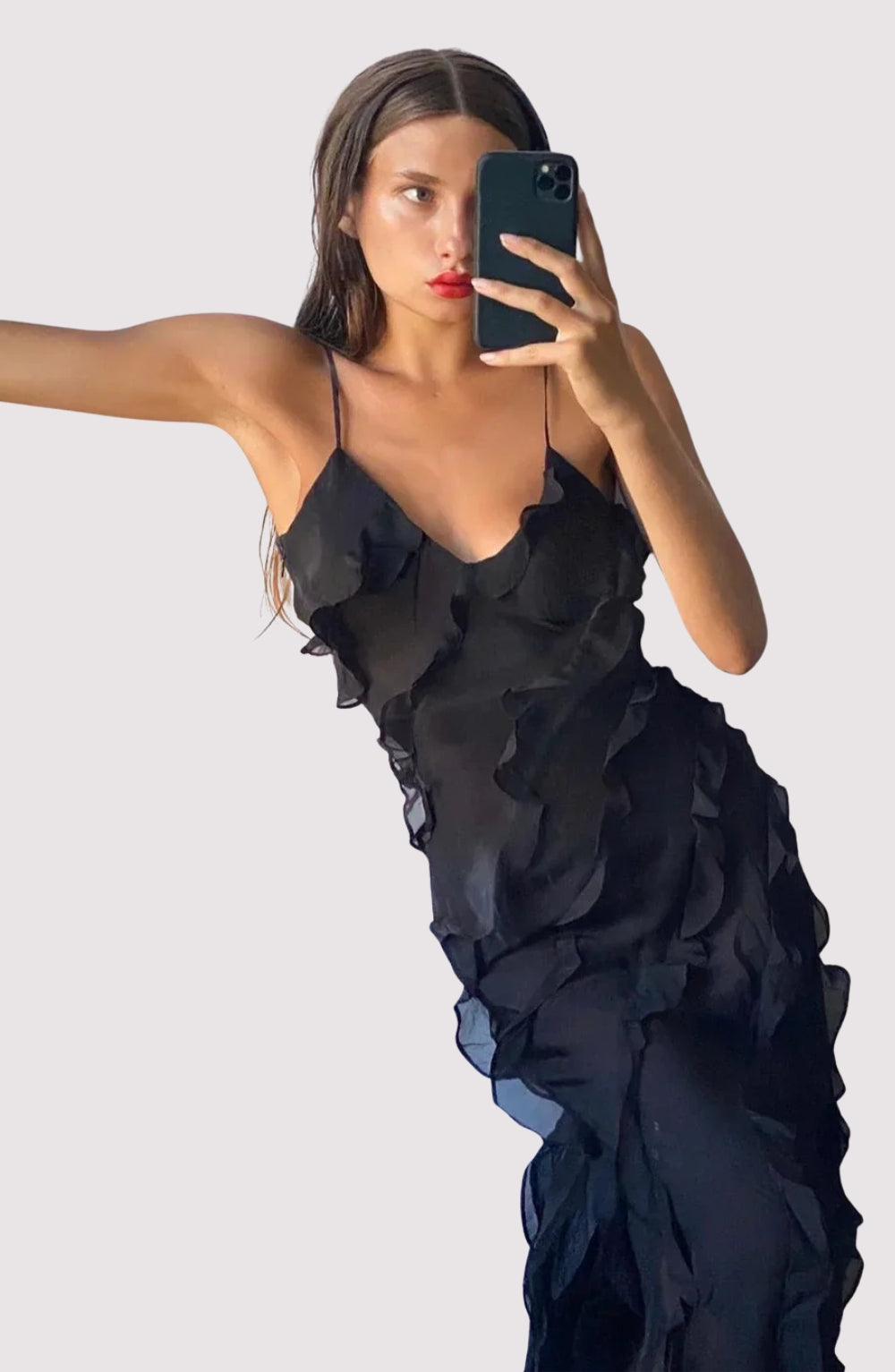 Kensie | Elegant Tulle Maxi Dress