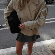 Ada | Short Double-Breasted Trench Jacket