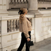 Cropped Double-Breasted Trench Jacket | Amelia