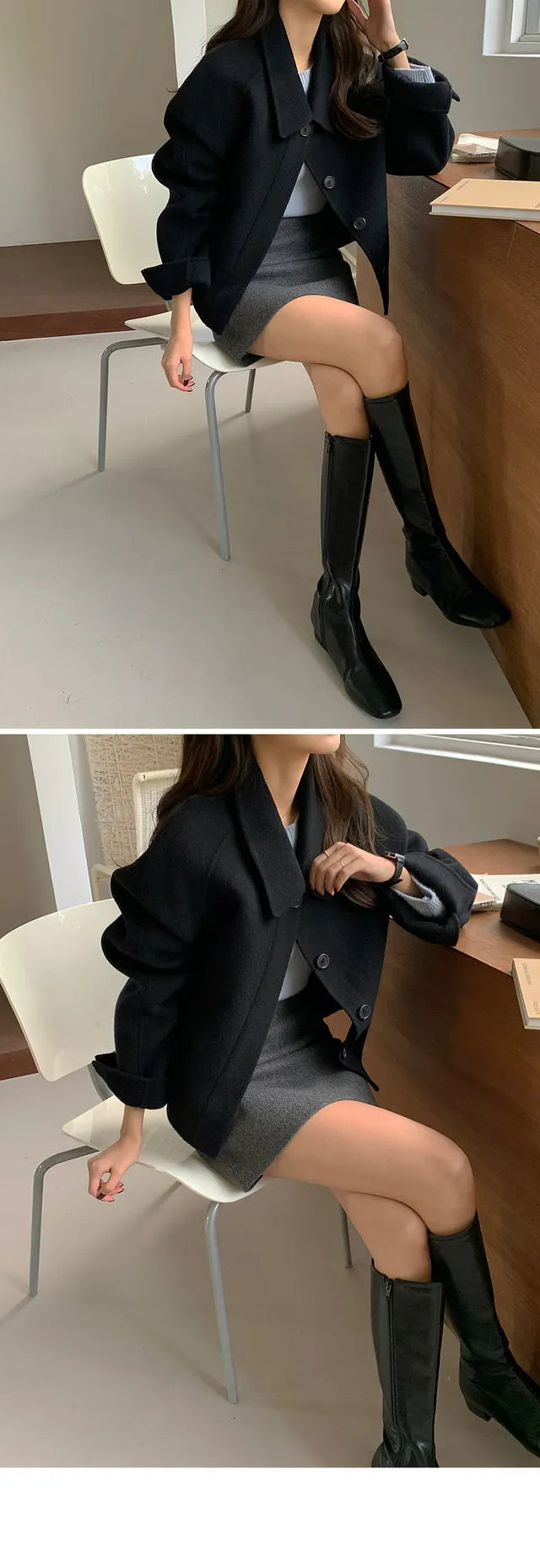 Alexia | Minimal Collar Jacket