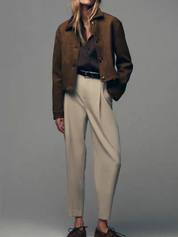 Ivy | Cropped Suede Jacket