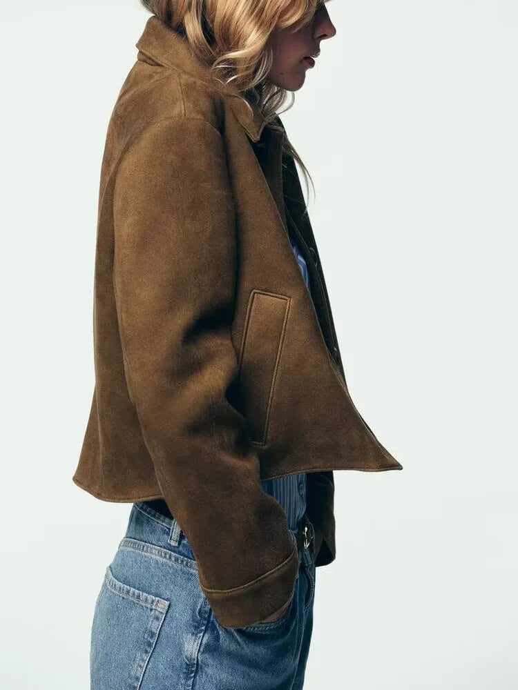 Ivy | Cropped Suede Jacket