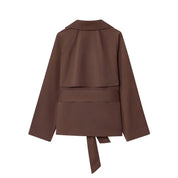 Alicent | Manteau court croisé ceinturé