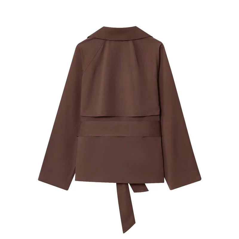 Alicent | Manteau court croisé ceinturé