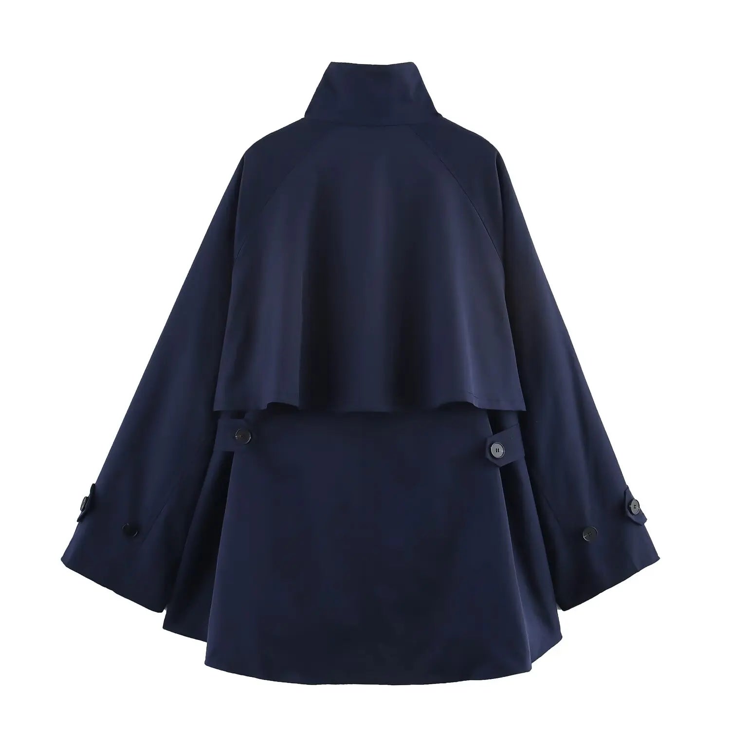 Charlotte | High-Neck Flared Cape Coat