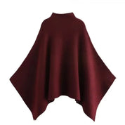 Alannah | Dark Brown Knit Poncho Cape