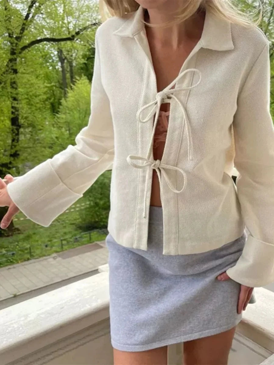 Sharon | Lightweight Tie-Front Jacket