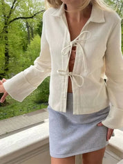 Sharon | Lightweight Tie-Front Jacket