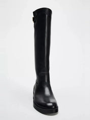 Days | Knee-High Faux Leather Buckle Boot