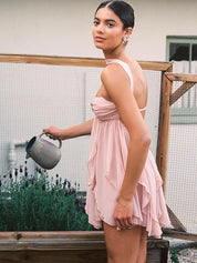 Lina | Ruffle Halter Dress