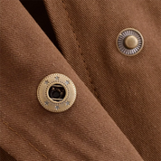 Sansa | Manteau long marron à boutons