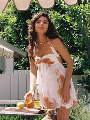 Lina | Ruffle Halter Dress