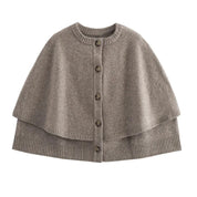 Blake | Wool-Blend Button-Up Cape Sweater