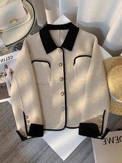 Karinna | Contrast Trim Collar Jacket