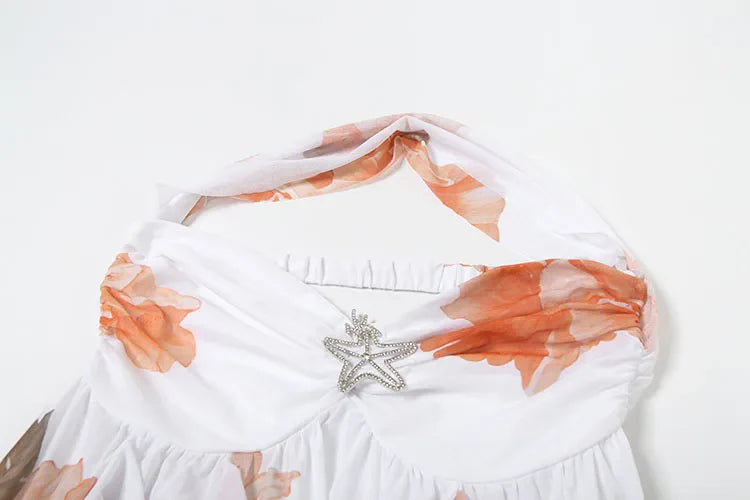 Lina | Ruffle Halter Dress