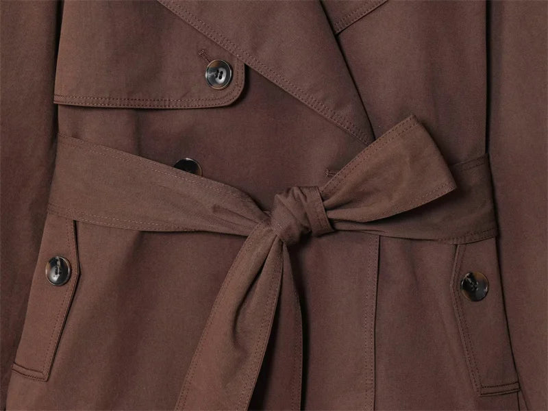 Alicent | Manteau court croisé ceinturé