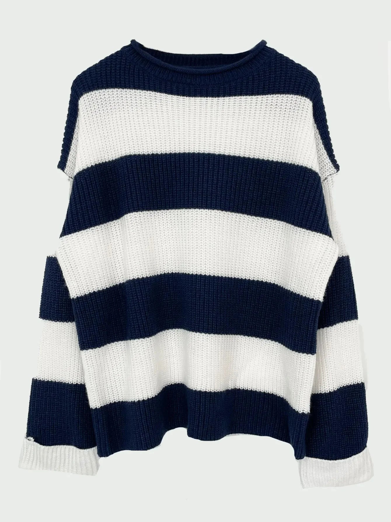 Emma | Striped Oversized Knit Sweater