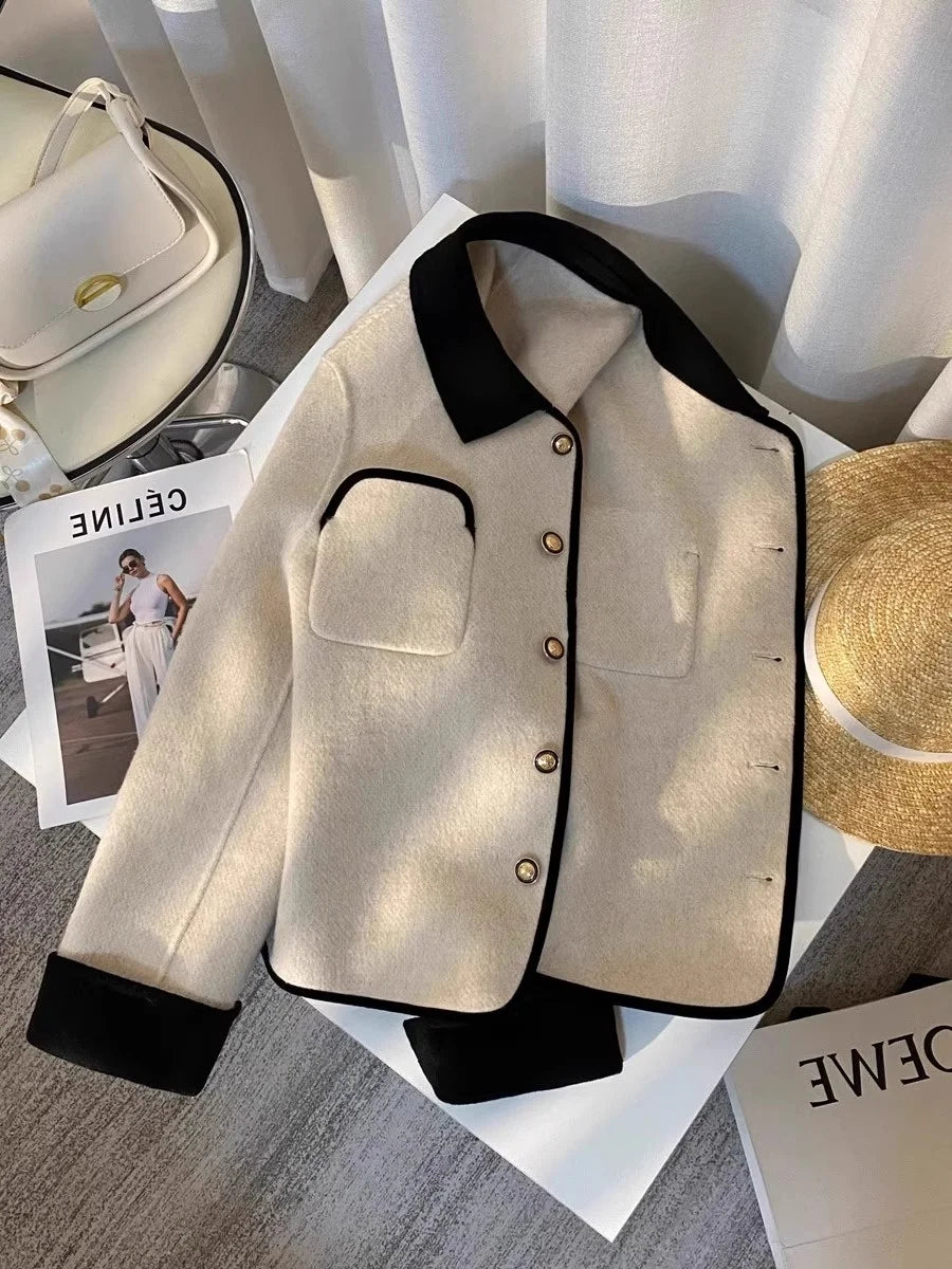 Karinna | Contrast Trim Collar Jacket