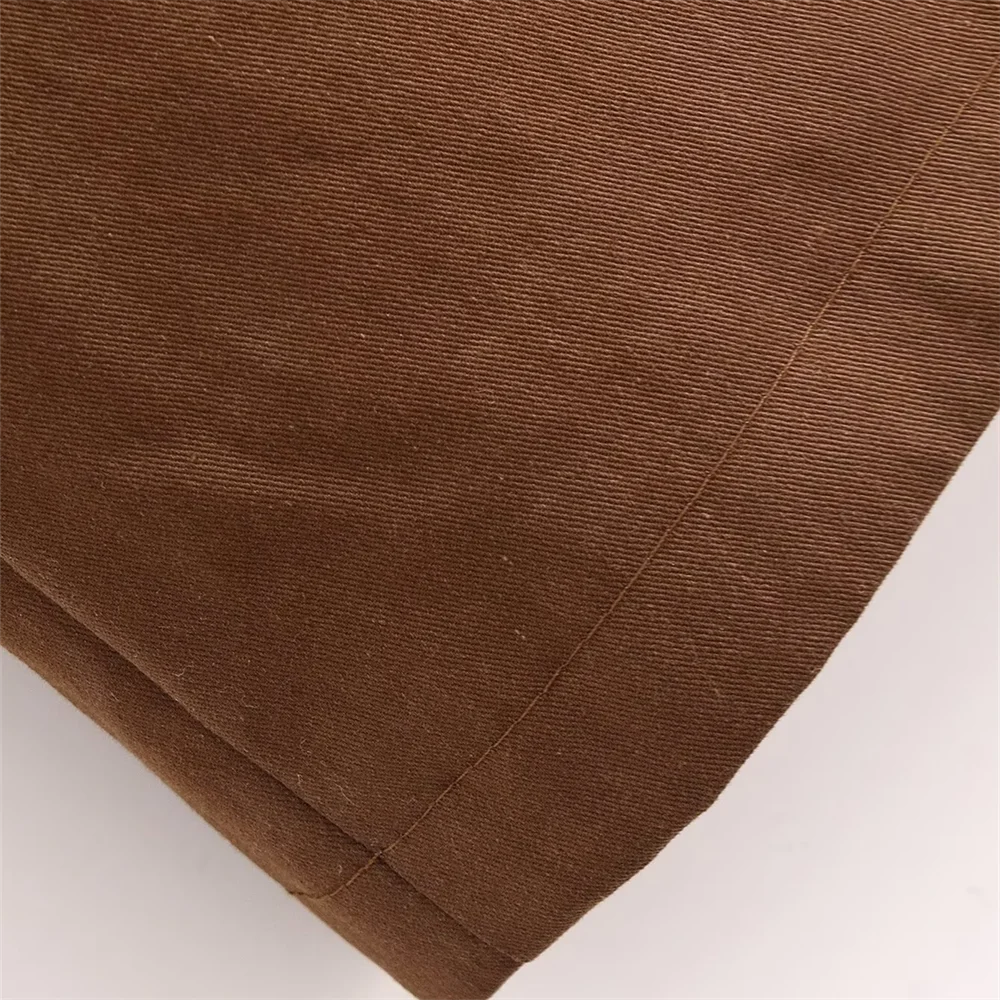 Sansa | Manteau long marron à boutons