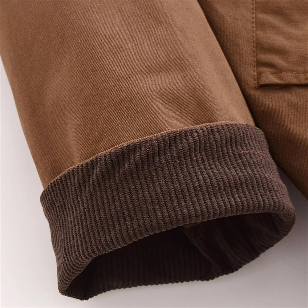 Sansa | Manteau long marron à boutons