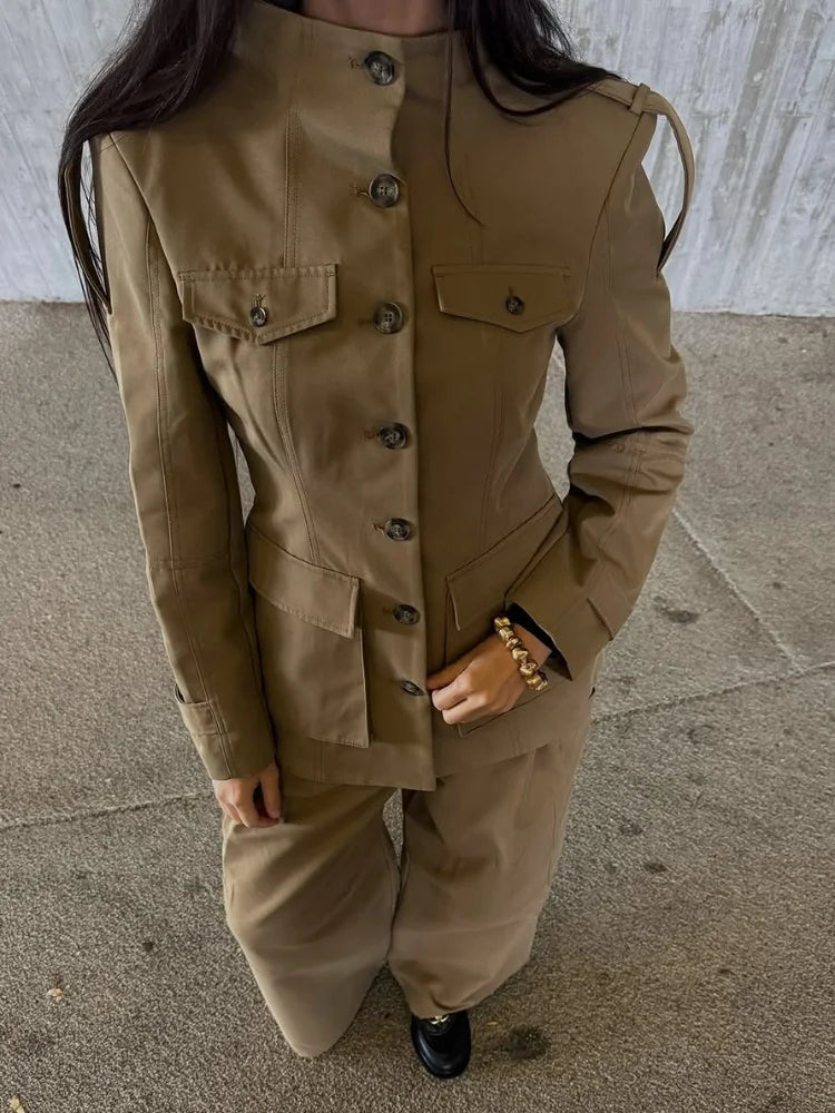 Florence | Structured Button-Up Cotton Jacket