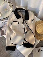 Karinna | Contrast Trim Collar Jacket