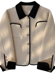 Karinna | Contrast Trim Collar Jacket