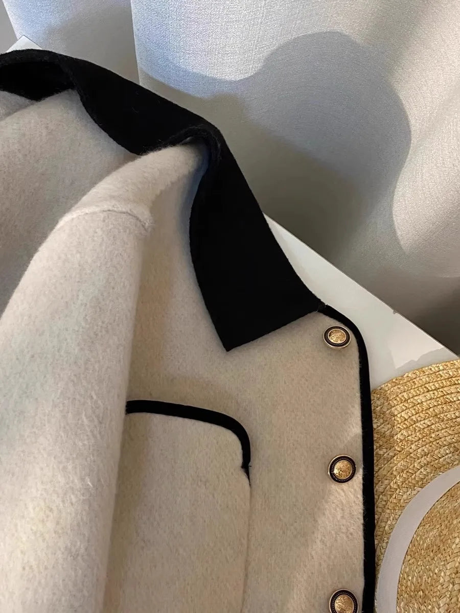 Karinna | Contrast Trim Collar Jacket