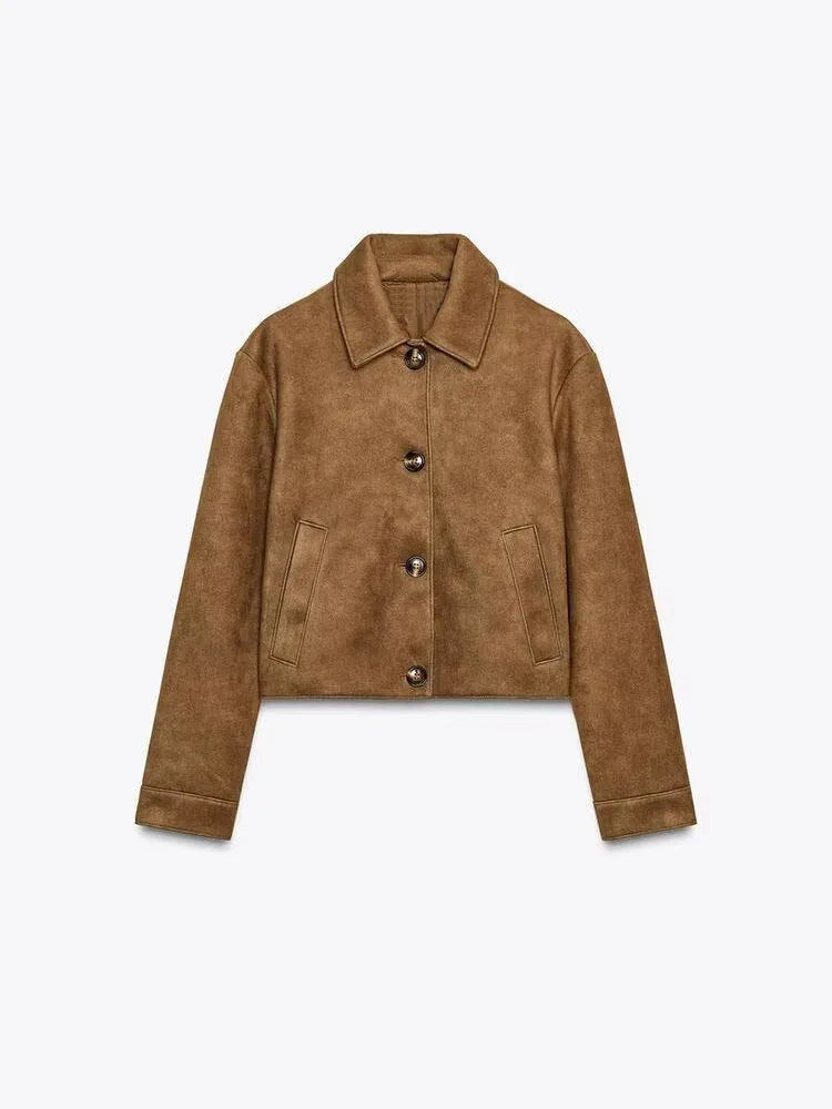 Ivy | Cropped Suede Jacket