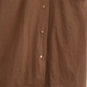 Sansa | Manteau long marron à boutons