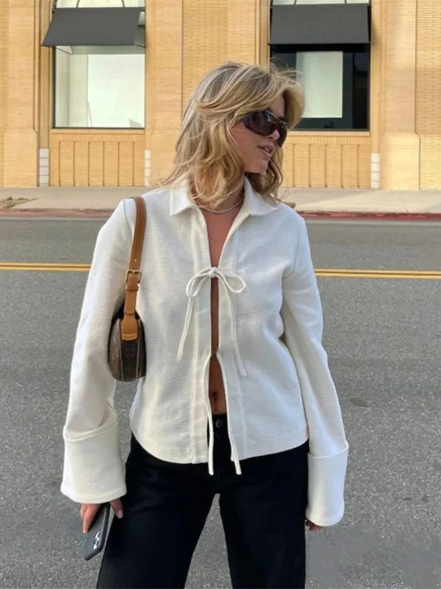 Sharon | Lightweight Tie-Front Jacket
