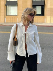 Sharon | Lightweight Tie-Front Jacket
