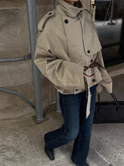 Alice | Oversized High-Neck Trench Jacket