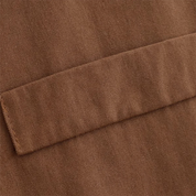 Sansa | Manteau long marron à boutons