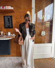 Cropped Double-Breasted Trench Jacket | Amelia
