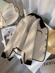 Karinna | Contrast Trim Collar Jacket