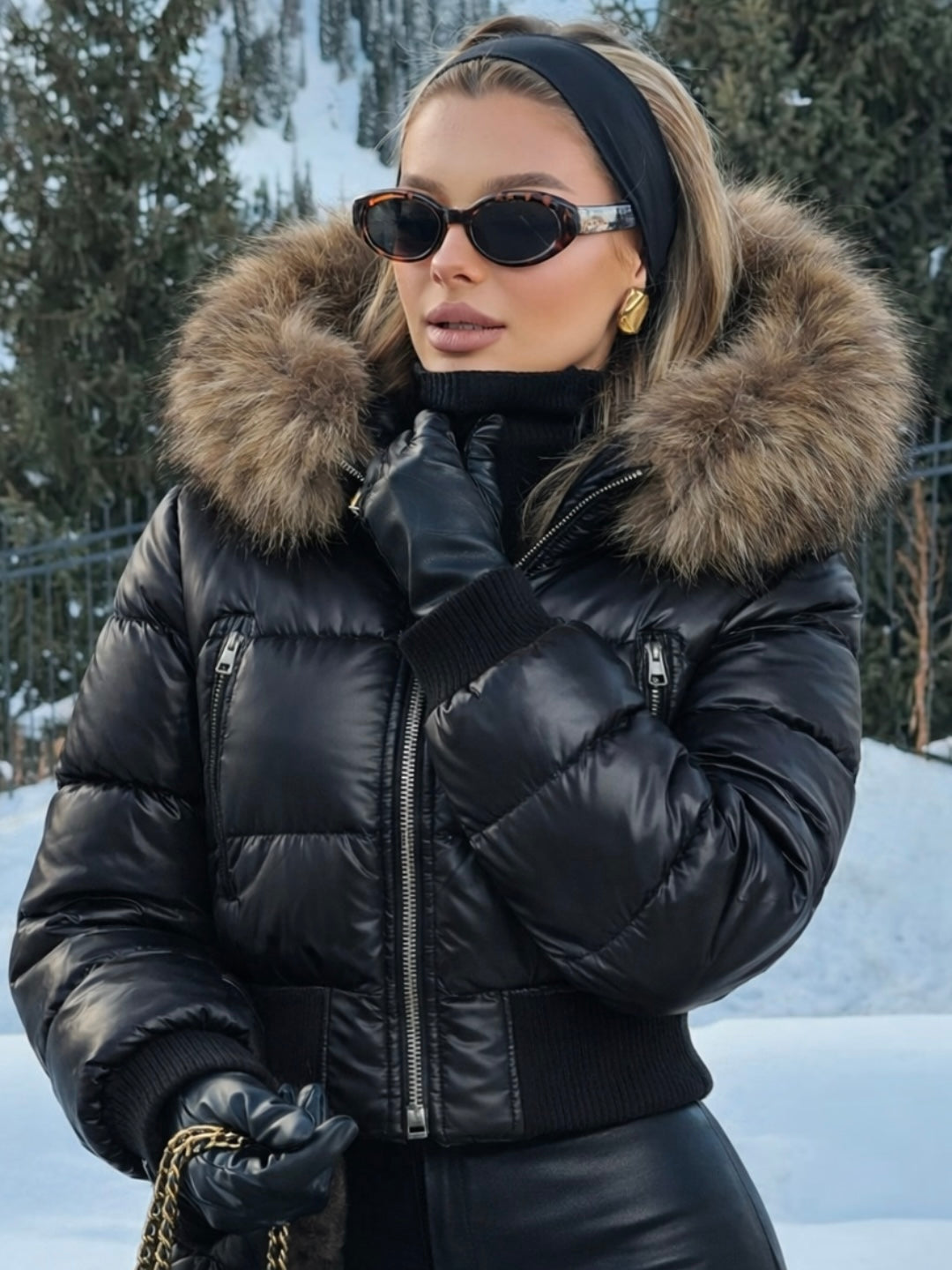 Savoy | Faux Fur Hooded Puffer Jacket – HORUS
