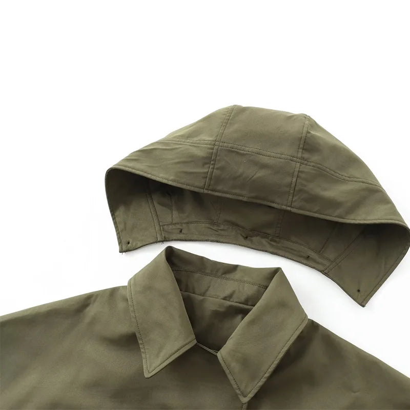 Prairie | Veste courte verte boutonnée