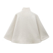 Willow | Textured Wool Cape Jacket